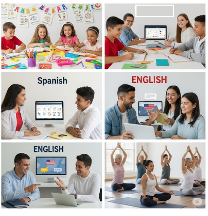 A collage of Alariz Academy's diverse learning activities